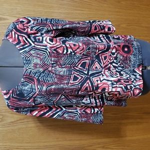 Rebecca Malone - Abstract Geometric Tie-dye 3/4 sleeved top (Ladies Medium)